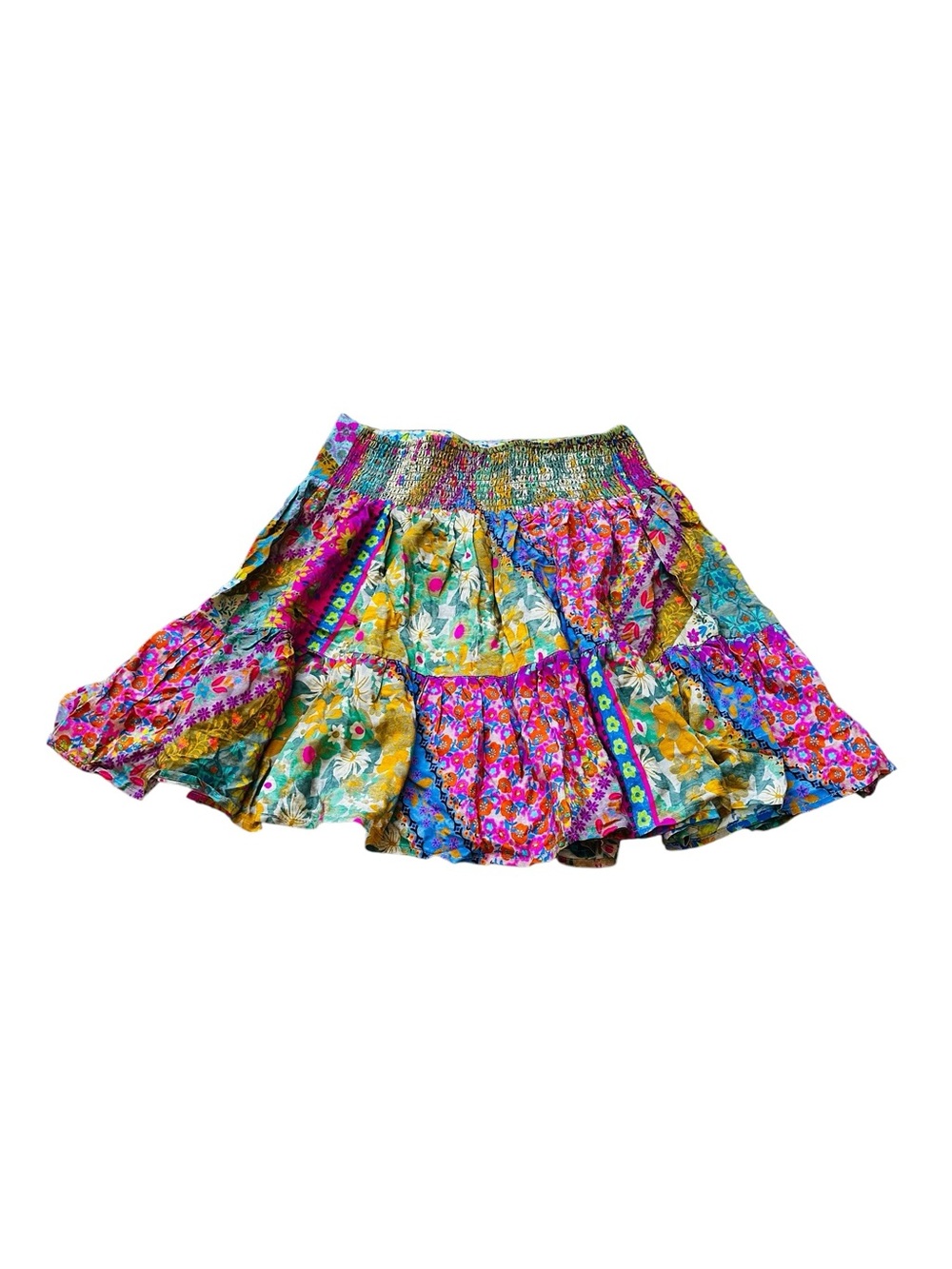 Natural Life Womens Size Small Patchwork Floral Mini Skirt Coquette Boho Cottage - Picture 5 of 5